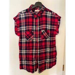 Women’s Flannel Button Down Tee! SUPER SOFT